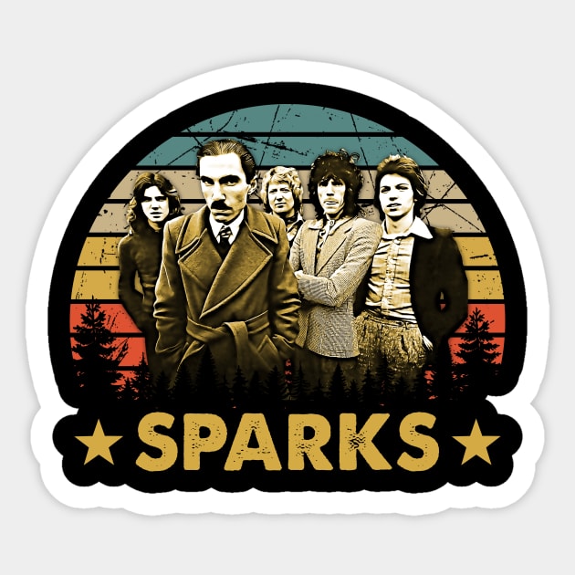 Vintage Sparks Day Gift For Men Women Sticker by MuscularRobot